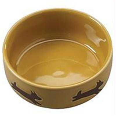 Ethical Stoneware Dish - Southwest Dog Dish- Desert Sand 7 Inch
