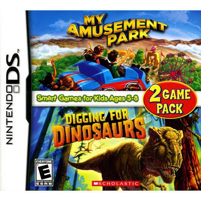 Scholastic My Amusement Park/Digging for Dinosaurs 2-Game Pack - Nintendo DS