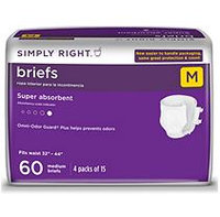 Simply Right Unisex Briefs - Medium - 60 ct.