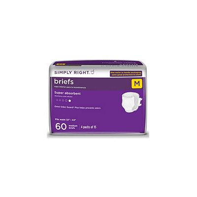 Simply Right Unisex Briefs - Medium - 60 ct.