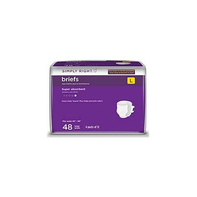 Simply Right Unisex Briefs - Large - 48 ct. - Incontinence Aids