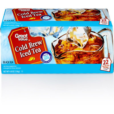 Great Value Cold Brew Iced Tea Family Size Tea Bags, 22 count, 4.8 oz