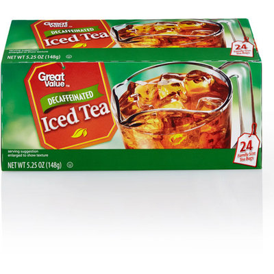 Great Value: 100% Natural Family Size Decaffeinated Tea, 5.25 Oz