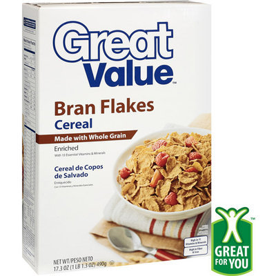 Great Value: Bran Flakes Cereal, 17.3 oz