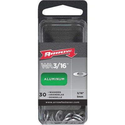 ARROW FASTENER CO. 30 Count 3/16 Aluminum Washers