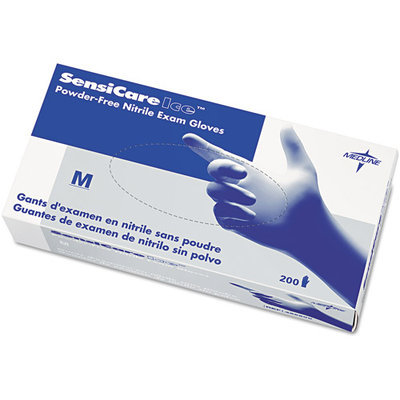 Medline MII486804 Sensicare Ice Nitrile Gloves Pack of 180