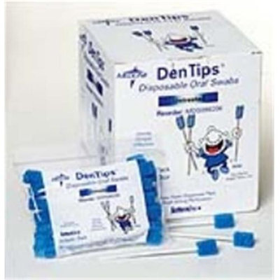 MEDLINE Blue SWAB, ORAL, DENTIPS, UNTREAT, INDV - 500ct
