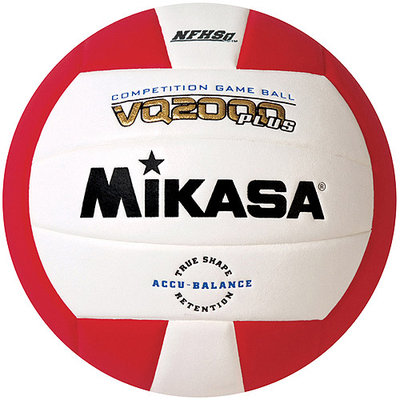 Mikasa VQ2000 Micro-Cell Indoor Volleyball, Black/White