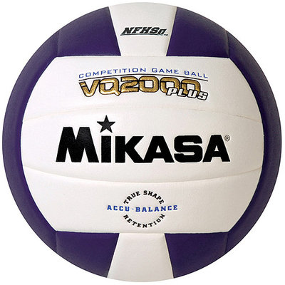 Mikasa VQ2000 Micro-Cell Indoor Volleyball, Purple/White