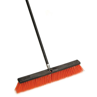 Cequent Laitner Company Laitner Brush Company 24 Stiff Outdoor Push Broom With 60