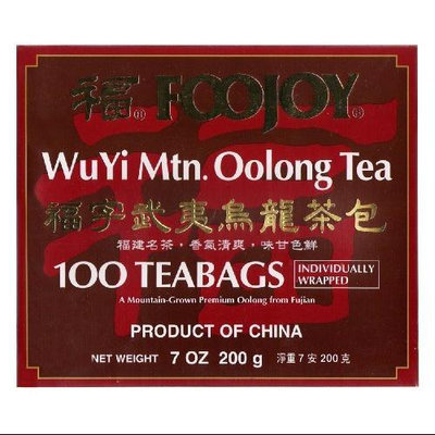 Foojoy Wuyi Mt. Oolong (Wu Long) Weight Loss Tea 100 Tea Bags