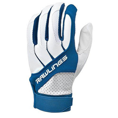 Rawlings Youth Batting Gloves, Royal - Large