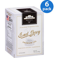 Tadin Tea Tadin Earl Grey Tea Bags, 20 count, 1.05 oz, (Pack of 6)