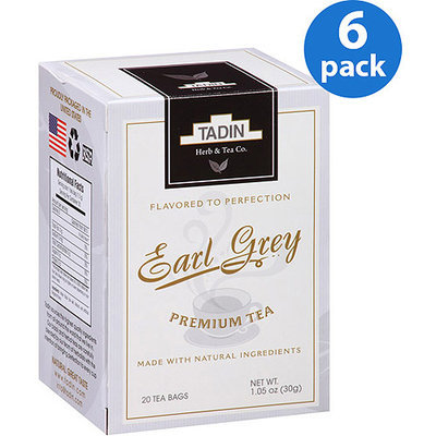 Tadin Tea Tadin Earl Grey Tea Bags, 20 count, 1.05 oz, (Pack of 6)