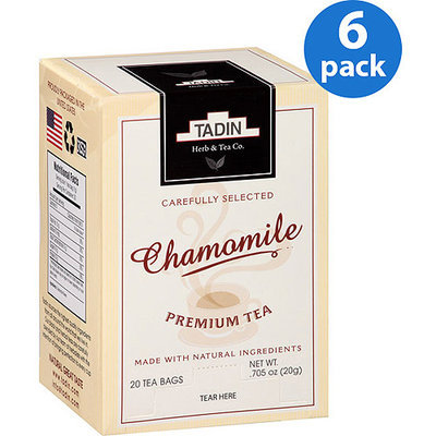 Tadin Tea Tadin Chamomile Tea Bags, 20 count, .705 oz, (Pack of 6)