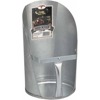 Miller Galvanized Feed Scoop 4 Quart - 9204/FSG4