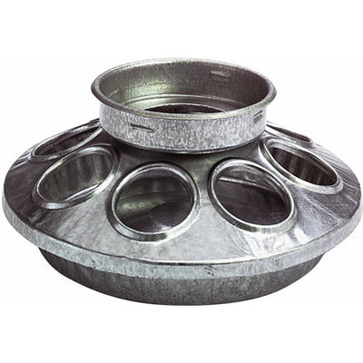 Miller Galvanized Round Jar Feeder Ba 1 Quart