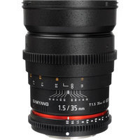 Samyang 35mm T1.5 Cine Wide Angle Lens for Sony Alpha Video DSLR Cameras