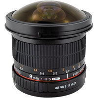 Samyang 8mm f/3.5 Fisheye II Lens w/ Detachable Hood (for Sony Alpha A-Mount Cameras)