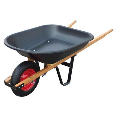 United General Supply Import WH89679 4 Cubic Feet Poly Tray Wheelbarrow