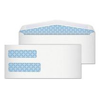 Quality Park No. 10 Double Window Envelopes - Double Window - 10 - Adhesive Tape Flap - 250/carton - White (qua-24551)