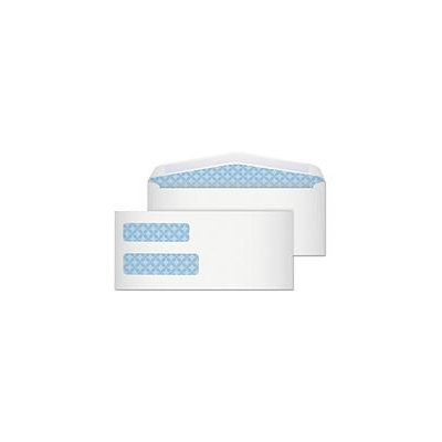 Quality Park No. 10 Double Window Envelopes - Double Window - 10 - Adhesive Tape Flap - 250/carton - White (qua-24551)