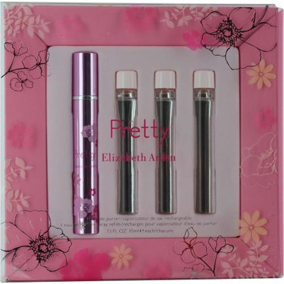 Pretty 235614 Set-Eau De Parfum Spray Refill .33-Oz Quantity Of Three And Refillable Purser Empty