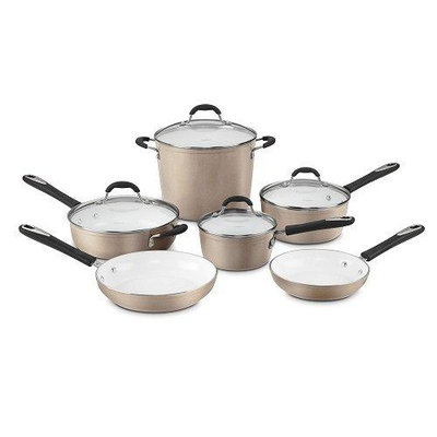Cuisinart Ceramica 10-pc. Nonstick Ceramic Cookware Set (Beige/Khaki)