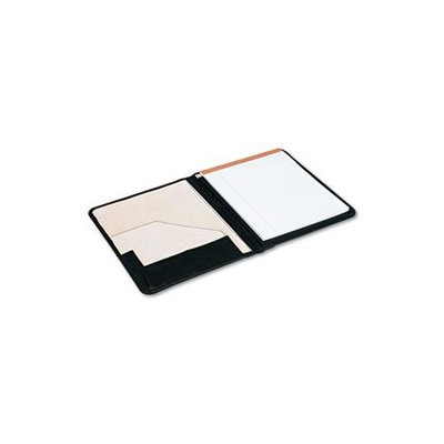UNIVERSAL OFFICE PRODUCTS 32650 Pad Holder Suede-lined Leather W/writing Pad Inside Flap Pocket Black