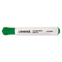 Universal 43684 Dry Erase Marker, Bullet Tip, Green, Dozen