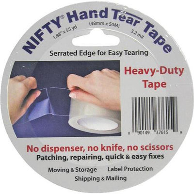 Nifty Packaging Hand Tear Tape, Clear T3761RTL by Nifty