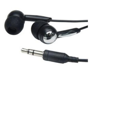 MobileSpec MS-80 In-Ear Earbud Headphone with Chrome Accent - Black