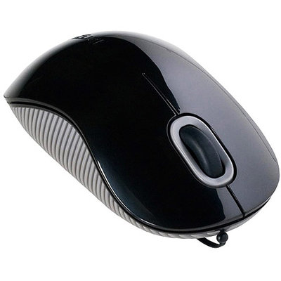 Targus AMU76US Cord-Storing Optical Mouse - Black/Gray
