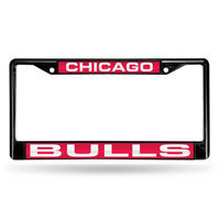 Rico Industries RIC-FCLB72001 Chicago Bulls NBA Laser Cut Black License Plate Frame