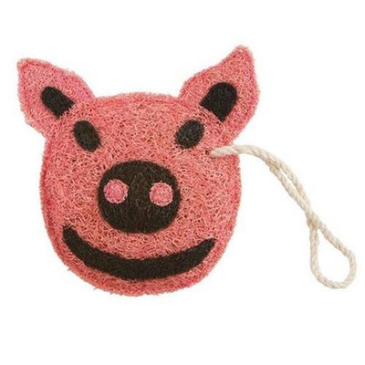 Loofah-Art Piggy Natural Loofah Scrubber, 1-Item