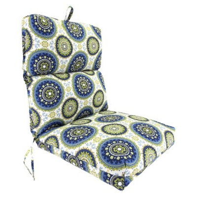 Jordan Outdoor Universal Chair Cushion - Blue/Green/Yellow Geometric