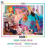 Paws Gone Wild - Naughty Puppies 550 Piece Puzzle