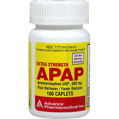 Acetaminophen Pain Reliever Acetaminophen Caplets Non Aspirin Extra Strength Pain Reliever 500mg