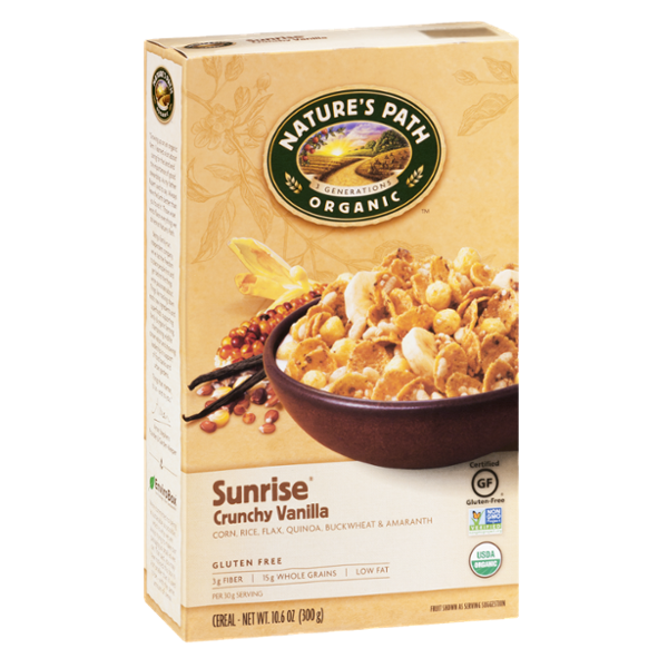 Gluten Free Cereal >> Nature S Path Organic Sunrise Crunchy Vanilla Cereal Gluten Free Gluten Free Cereal >> Nature S Path Organic Sunrise Crunchy Vanilla Cereal Gluten Free