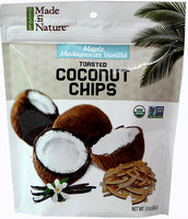 Made In Nature 3 oz. Maple Madagascar Vanilla Toasted Coconut Chips - Case Of 6