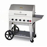 Crown Verity Outdoor Charbroiler with Accessories, 5 Burners, LP Gas MCB-36PKG-LP