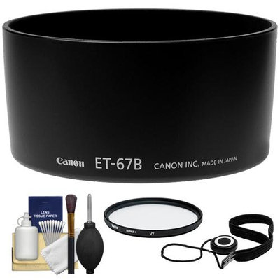 Canon ET-67B Lens Hood for EF-S 60mm f/2.8 Macro with UV Filter & Accessory Kit