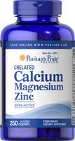 Puritan's Pride Chelated Calcium Magnesium Zinc-250 Caplets
