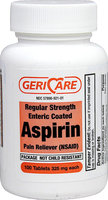 Gericare Aspirin Enteric Coated 325 mg-100 Tablets