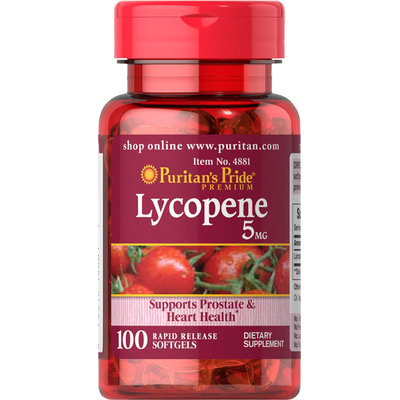 Puritan's Pride 2 Units of Lycopene 5 mg -100-Softgels
