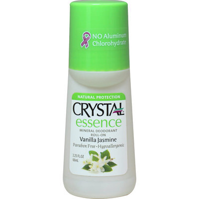 Crystal Body Deodorant - Crystal Essence Mineral Deodorant Roll On Vanilla Jasmine - 2.25 oz.