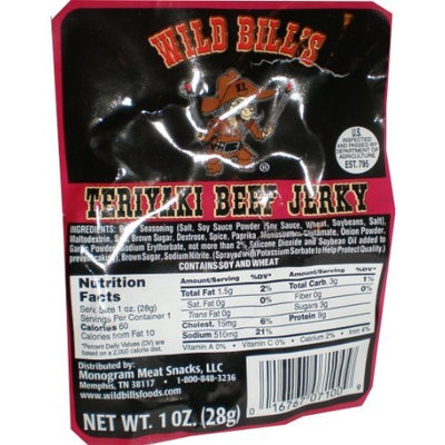 Wild Bills Teriyaki, 1-Ounce (Pack of 10)