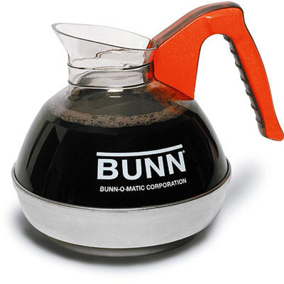 12-Cup Coffee Carafe for Pour-O-Matic Bunn Coffee Makers, Orange Handle