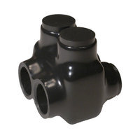 Morris Products 2/0-14 Insulated Dual Entry Splice in Black