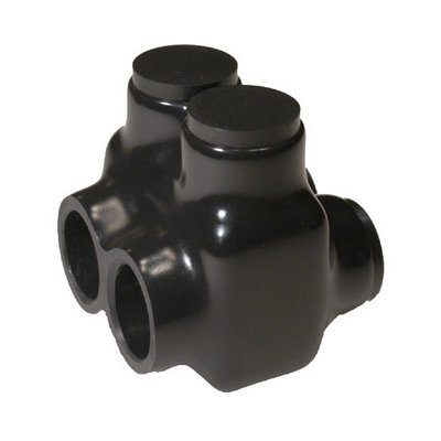 Morris Products 2/0-14 Insulated Dual Entry Splice in Black